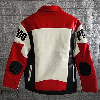 The Next Retro Color Matching Motorcycle Leather Jacket For